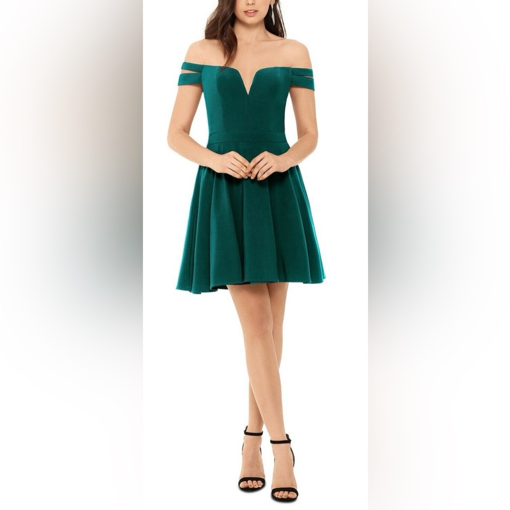Xscape Off Shoulder Fit & Flare Women’s Evening Mini Dress Size 2 NWT